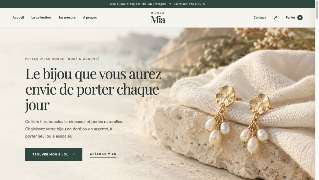 Homepage preview of Bijoux Mia