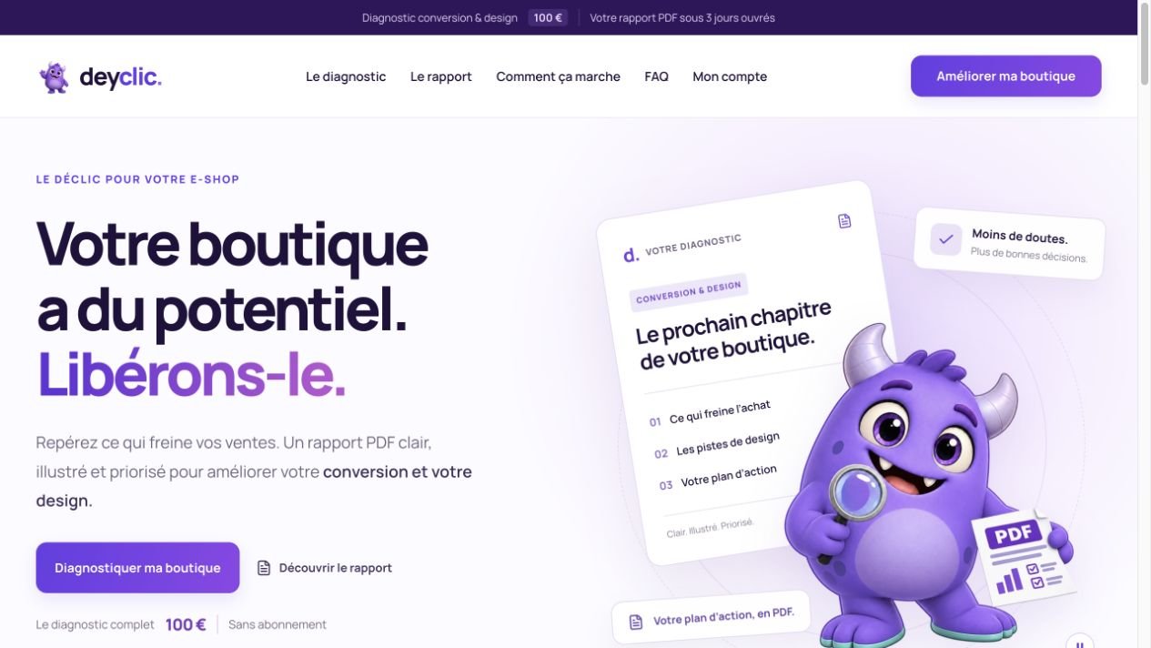 Homepage preview of Deyclic
